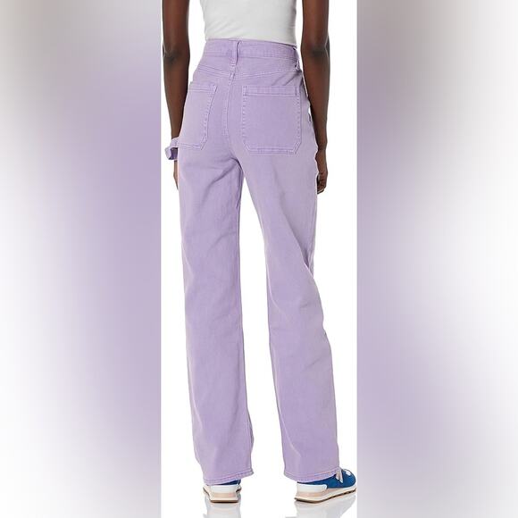 NWT AFRM Purple Fez Straight Leg Carpenter Denim Jeans Pants-Size 28 - Picture 3 of 6